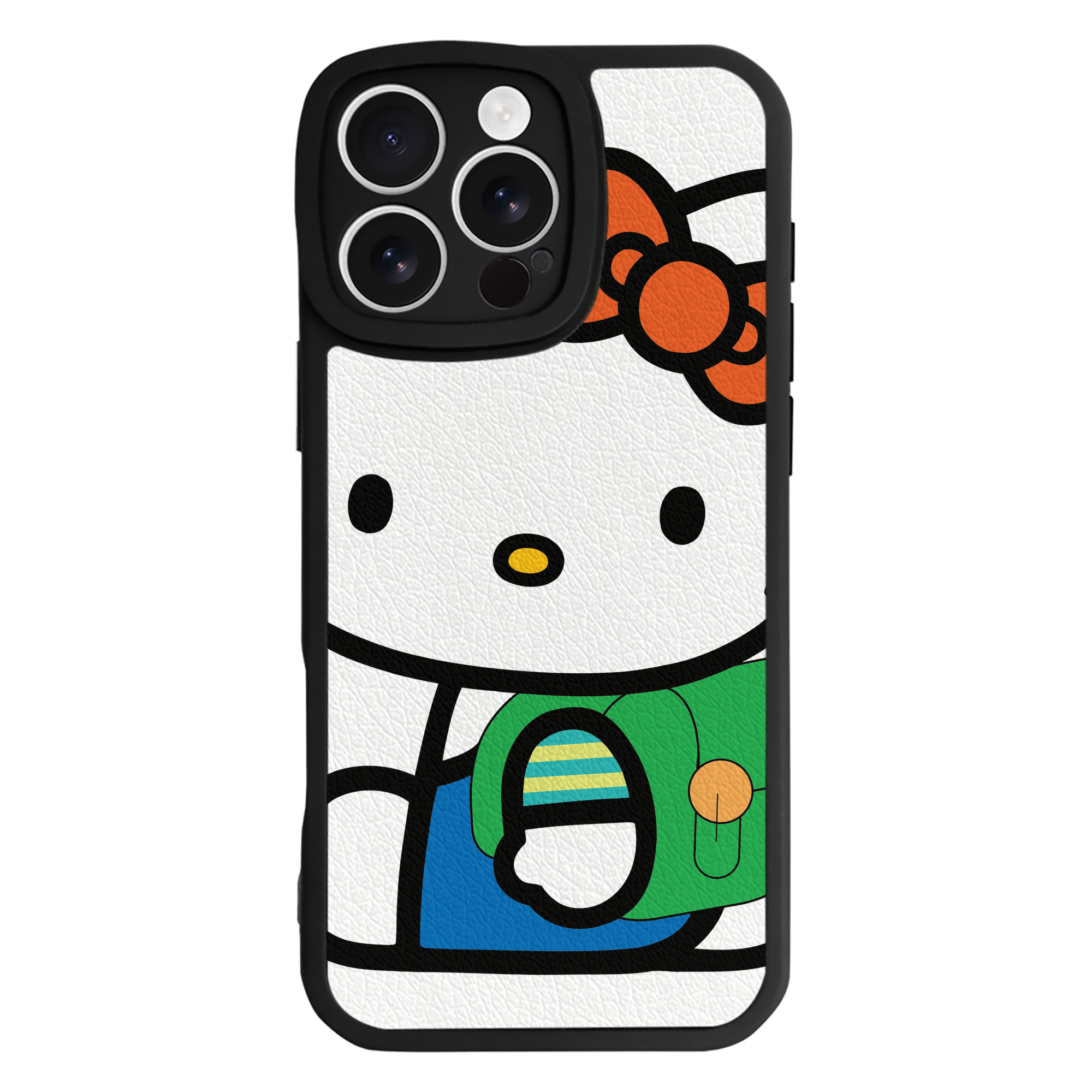 （画像用） Hello Kitty ハローキティ 【iPhone 16シリーズ対応】シリコンスマホケース（レザー調） 材質：シリコン